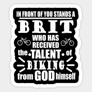 Biking English Great Britain Bike Tour Sticker